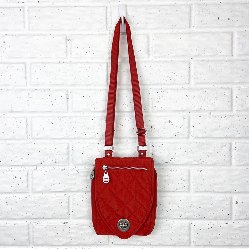 BAGGLINI Orange Crossbody Bag | Multiple Pockets
